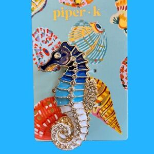 Piper K Sea Horse Metal Claw Clip NWT